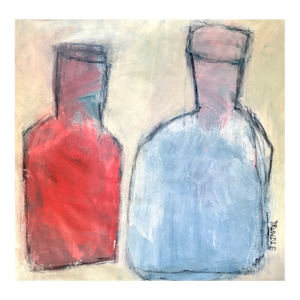 Sarah Trundle, Contemporary Abstract Large Scale Still Life Painting, "Make It a Double"