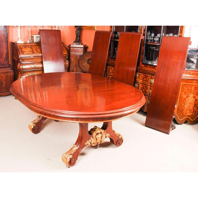 Victorian Mahogany Twin Base Extending Dining Table, 19th Century For Sale - Image 11 of 18