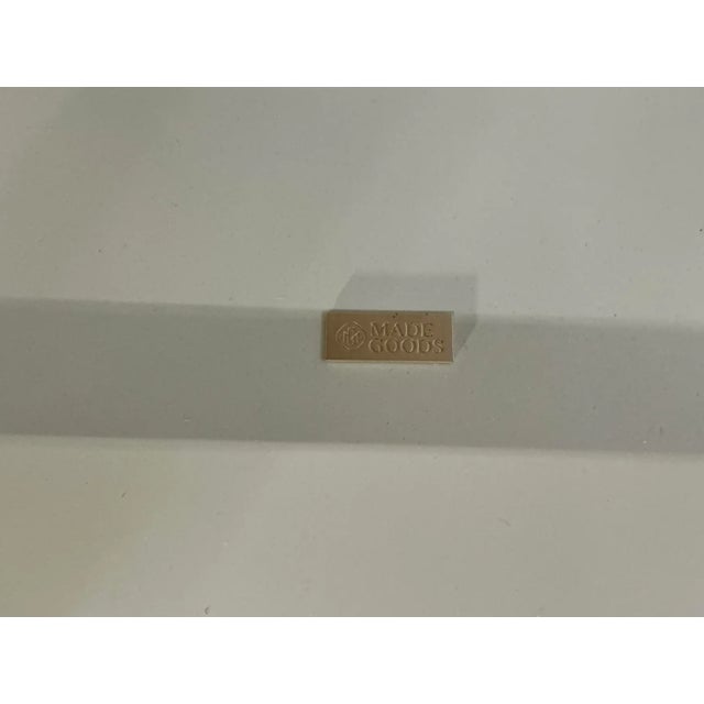 Early 21st Century Made Goods Faux Shagreen Off White Coffee Table For Sale - Image 5 of 5