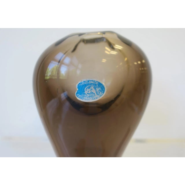 Moser Style Organic Smokey Art Glass Vase, Czech For Sale - Image 10 of 12