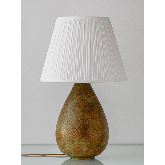 French Modern Organic Sgraffito Ceramic Table Lamp from La Grange aux Potiers, France, 1960s For Sale - Image 17 of 17