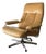 Mid-Century Scandinavian Leather Reclining Lounge Chair with Chrome Frame, 1970s For Sale