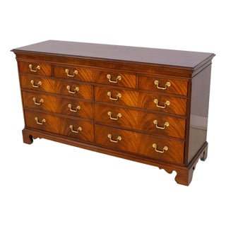 Hickory Chair Flame Mahogany Triple Dresser For Sale