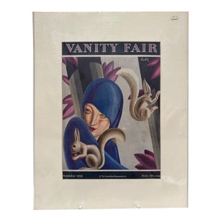 1928 Original Vanity Fair Cover, November, Victor Bobritsky. Art Deco, Matted For Sale