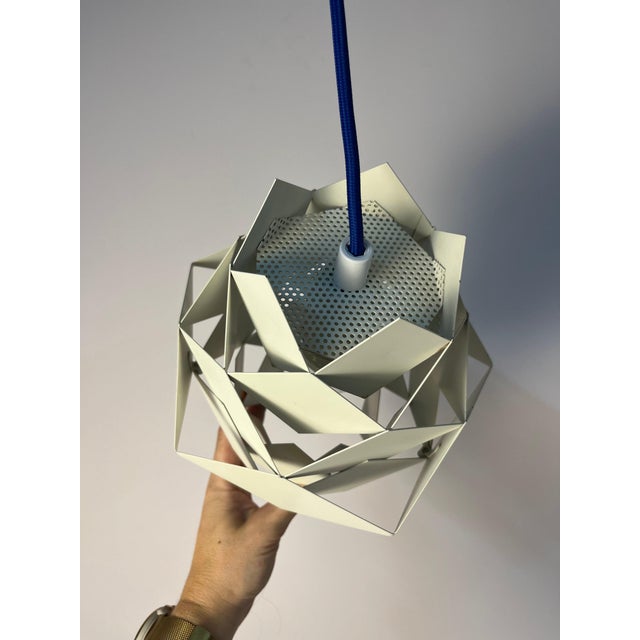 White Symfoni Pendant Lamp in White Metal by Preben Dal for Hans Følsgaard, 1960s For Sale - Image 8 of 11