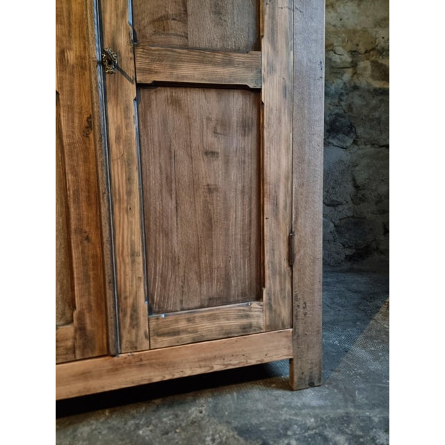 Antique Late 19th Century French Provincial Cabinet in Oak and Pine, 1890s For Sale - Image 4 of 15