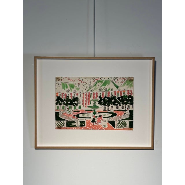 Thérèse Hummel, Place Des Vosges, 20th Century, Watercolor For Sale - Image 11 of 11