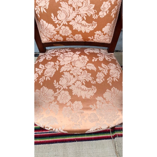 Pair of French Directoire Mahogany Carved Armchairs, Circa 1795 For Sale - Image 4 of 12