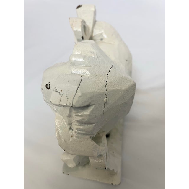 Vintage Hand-Carved Chinese Wooden Foo Dog Guardians – A Pair For Sale In Naples, FL - Image 6 of 11