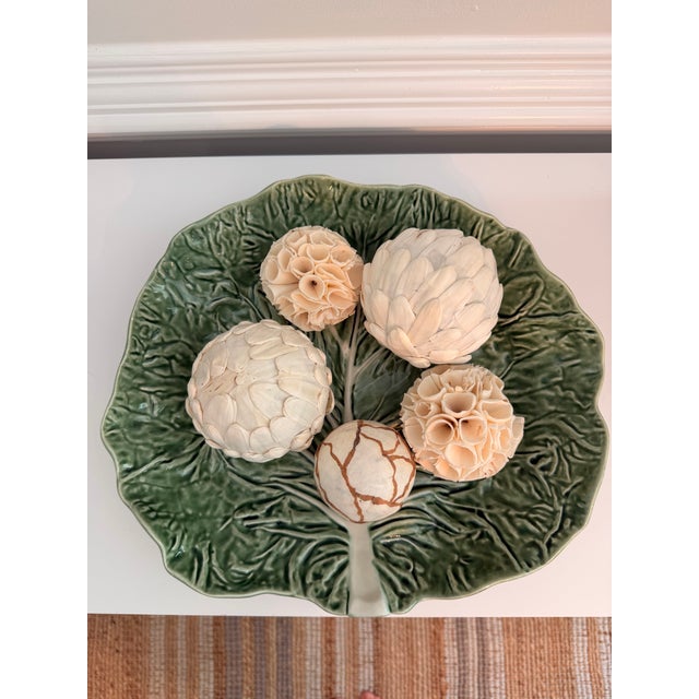 Oversized Bordallo Pinheiro Portuguese Majolica Cabbage Serving Bowl / Centerpiece Dish For Sale In Charleston - Image 6 of 6