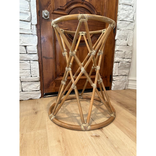 THIS TABLE HAS THE ORIGINAL MATCHING CHAIRS SOLD SEPARATELY IN MY STORE. Charming organic modern coastal McGuire with a...