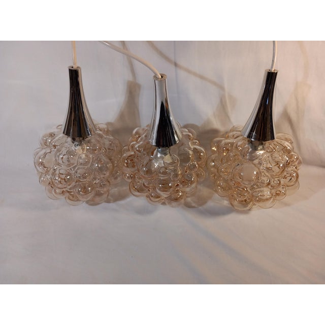 Bubble Glass Cascade Lamp by Helena Tynell for Limburg, 1970s For Sale - Image 9 of 18