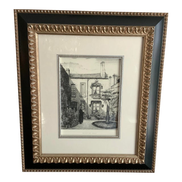 Madison Rue Haute- Framed Etching-France For Sale