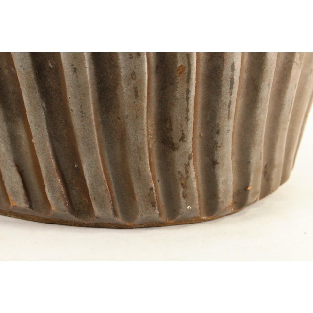 Ceramic 19th C. Glazed Earthenware Bundt Cake / Pudding Mold For Sale - Image 7 of 15