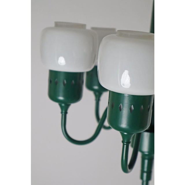 Forest Green Model 526 Chandelier attributed to Hans-Agne Jakobsson, Sweden, 1970s For Sale - Image 13 of 14