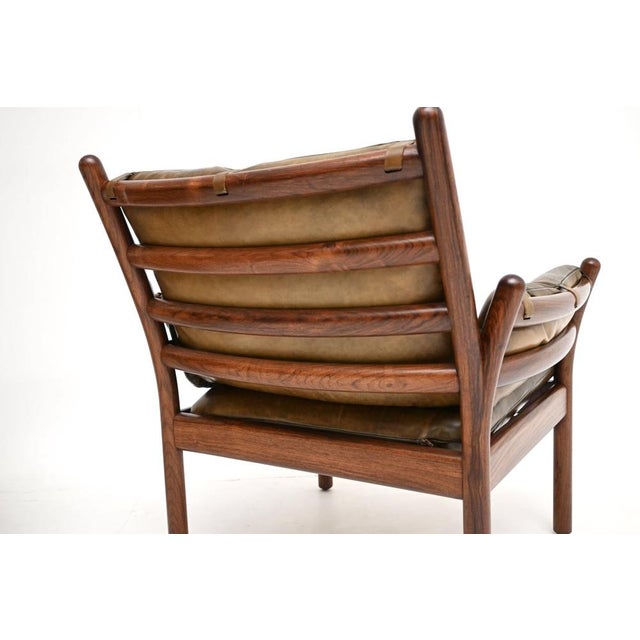 Wood Vintage Danish Armchairs by Illum Wikkelso for CFC Silkeborg, 1960, Set of 2 For Sale - Image 7 of 11