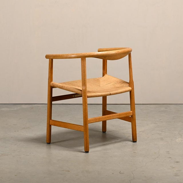 Beige Model PP201 Dining Chairs in Oak and Papercord Seats by Hans J. Wegner for PP Møbler, 1970s, Set of 4 For Sale - Image 8 of 18