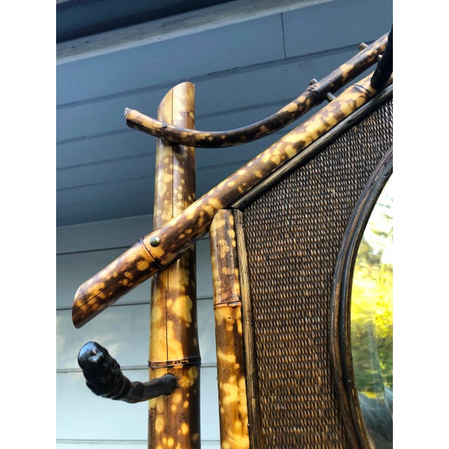 English Hall Stand Tortoise Shell Bamboo Hall Tree For Sale - Image 11 of 12