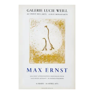 1971 Max Ernst Lucie Weill Gallery Poster