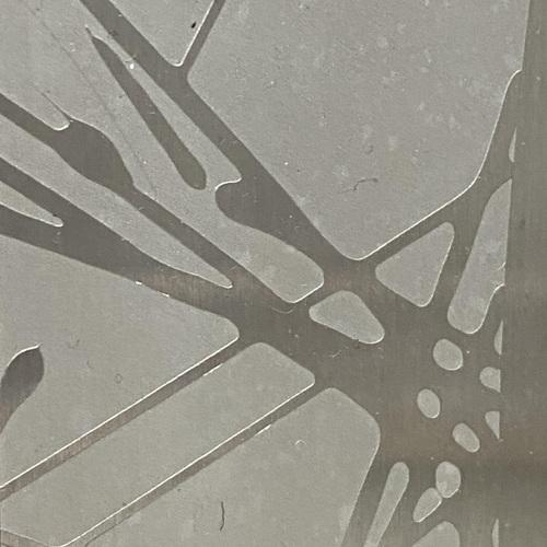 Black Dutch Etched Metal Abstract Artwork with Green Enamel, 1970s For Sale - Image 8 of 15