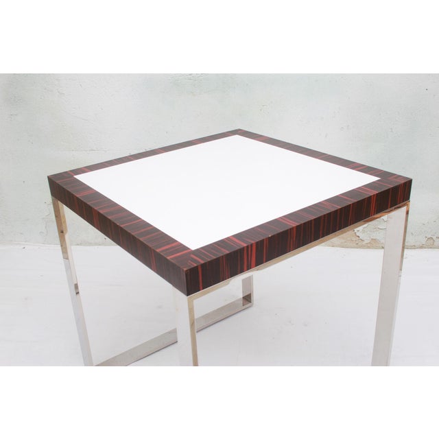 Vintage Cube Table in Chrome and Rosewood, 2000 For Sale - Image 4 of 9