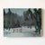 One for Sorrow by Shelli Langdale | Oil on gallery panel Winter landscape with a red gate. For Sale - Image 4 of 4