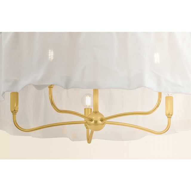 2020s Mitzi Shivonne 34 in. 5 Light Pendant in Aged Brass Finish For Sale - Image 5 of 8