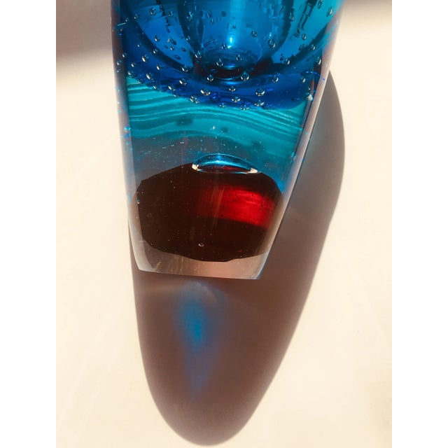 Seguso Sommerso Art Glass Vase Murano Italy 1960s Mid Century Modern For Sale In New York - Image 6 of 8