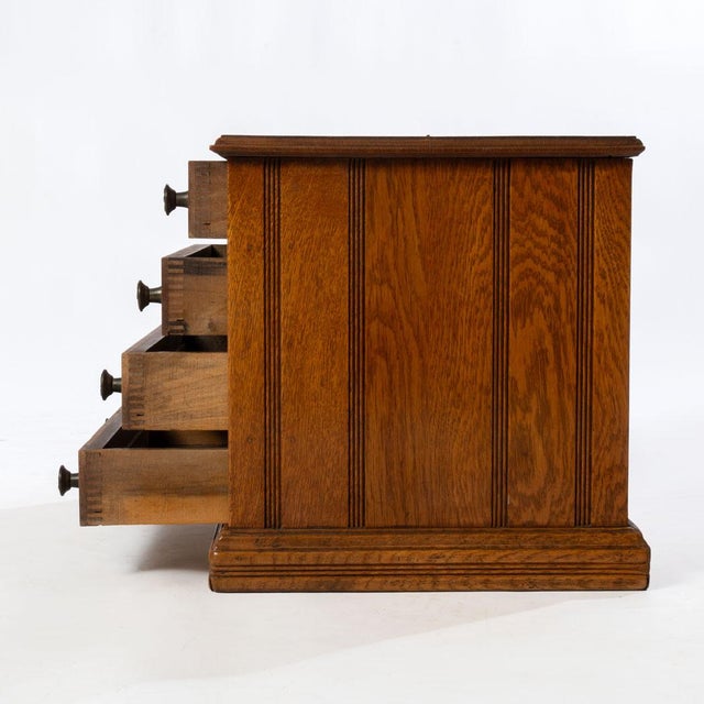 Antique Oak Spool Cabinet For Sale - Image 6 of 13