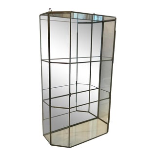 Vintage Brass and Glass Petite Curio Box For Sale