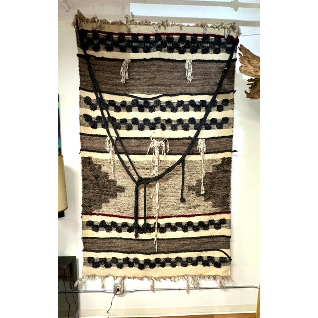 1970’s Vintage Wool Weaving For Sale - Image 9 of 17