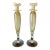 Italian Blown Murano Glass Candleholders From Maestri Vetrai- a Pair For Sale