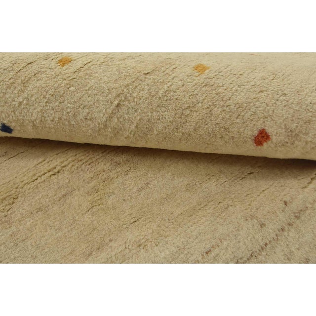 Gabbeh Rug 5’5” X 7’11” Beige Wool Contemporary Hand-Knotted Carpet For Sale - Image 9 of 13