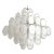 Mid Century Modern Murano White Disc Chandelier 1980s For Sale