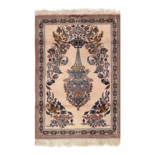 Pasargad DC Fine Hand Knotted Isfahan Silk & Wool Rug For Sale
