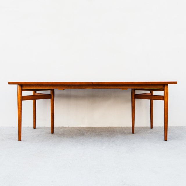 Sibast Furniture Restored Arne Vodder Model 201 Danish Modern Teak Extension Dining Table For Sale - Image 4 of 16