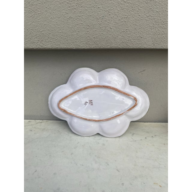 French Oval Faience Platter With Flowers Moustiers Style For Sale - Image 4 of 4