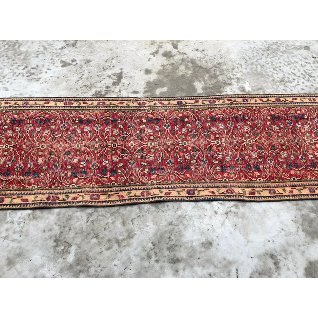 1960s 1960s Vintage Turkish Oushak Rug - 2′8″ × 10′9″ For Sale - Image 5 of 7