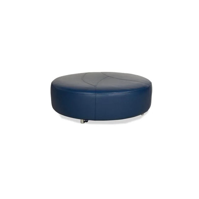 Blue Tangram Ottoman in Blue Leather from Roche Bobois For Sale - Image 8 of 10