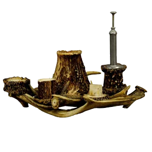 Antique Antler Smoking Desk Set Ca. 1900