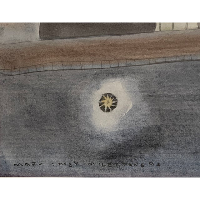 1992 Mark Casey Milestone Outsider Art Painting For Sale - Image 4 of 5
