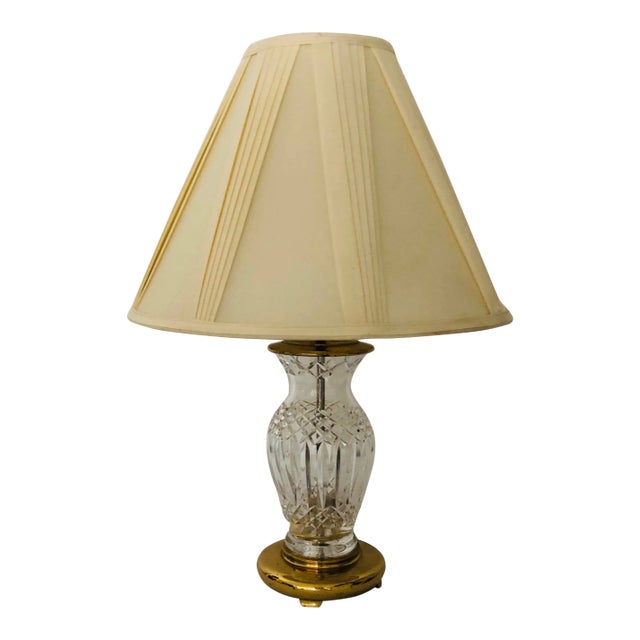 Waterford Crystal Solid Brass Table Lamp W/Shade Chairish