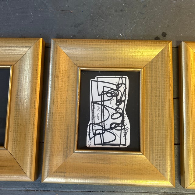 Abstract Three Contemporary Original Abstract Marker Drawings by Wayne Cunningham- Set of Three For Sale - Image 3 of 7