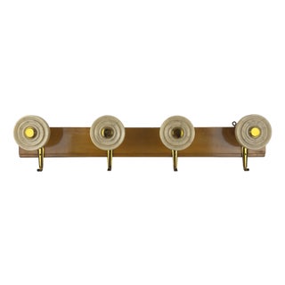 Vintage Art Deco Style Brass and Bakelite Hanger, Italy, 1950s For Sale