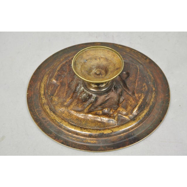 19th Century Emile Louis Picault Macbeth Bronze Relief Pedestal Compote Tazza Dish For Sale - Image 13 of 18
