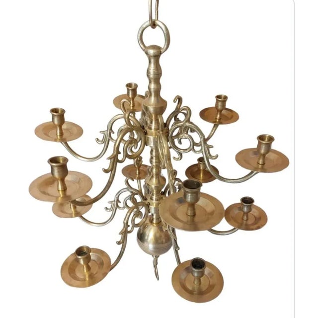 17th Century 17th Century Chandelier with 12 Arms Rembrandt Van Rijn, 1650s For Sale - Image 5 of 9