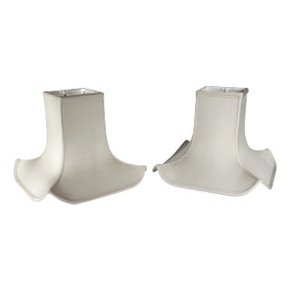 Pr. Silk Lamp Shades For Sale
