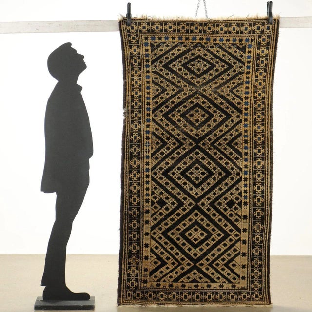 Beluchi wool carpet, fine knot, manual production. This piece is attributed to the mentioned designer/maker. It has no...