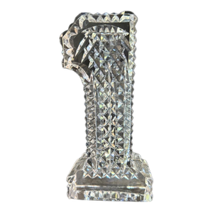Waterford Crystal Number One "1" Paper Weight, Sculpture