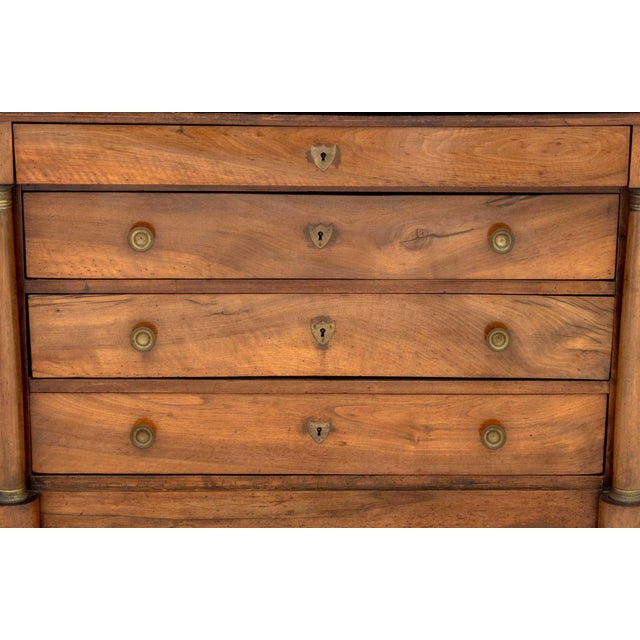 Empire Walnut & Black Marble Top Commode, Circa 1815 For Sale - Image 4 of 9